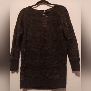 Club Monaco Women Tops Black/ Gold Metallic SzL Pullover Sweater Knit